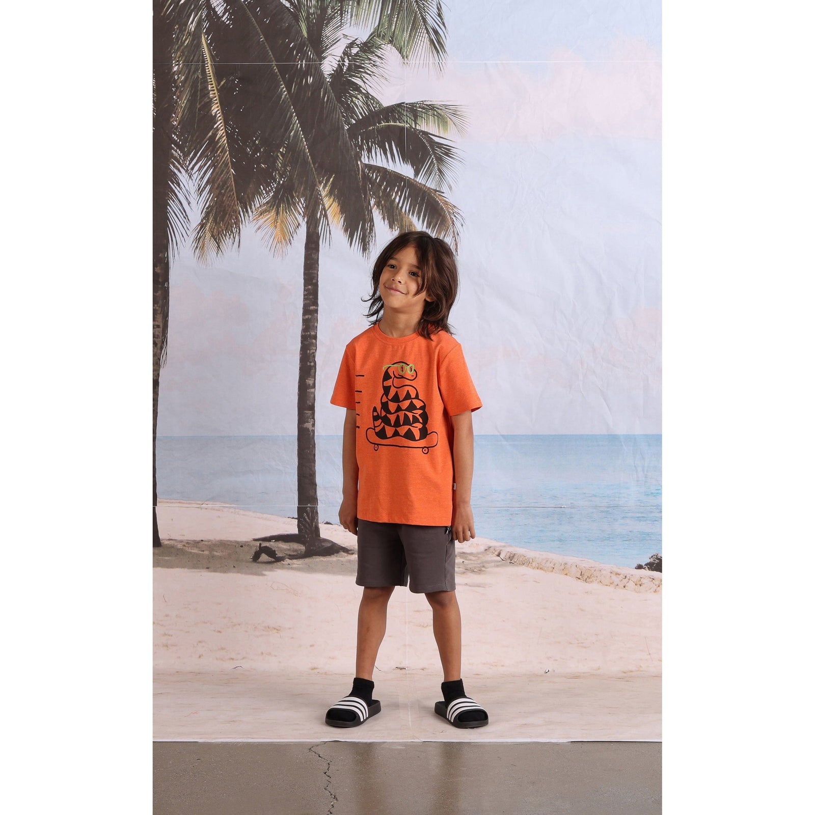 Speedy Snake Tee- Orange Marle