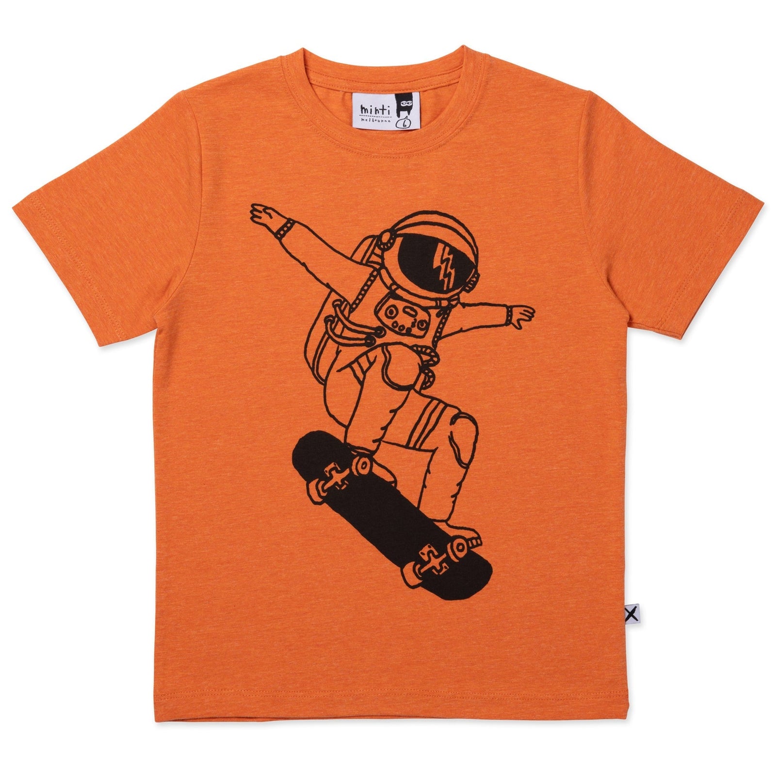 Space Skater Tee- Tangerine Marle