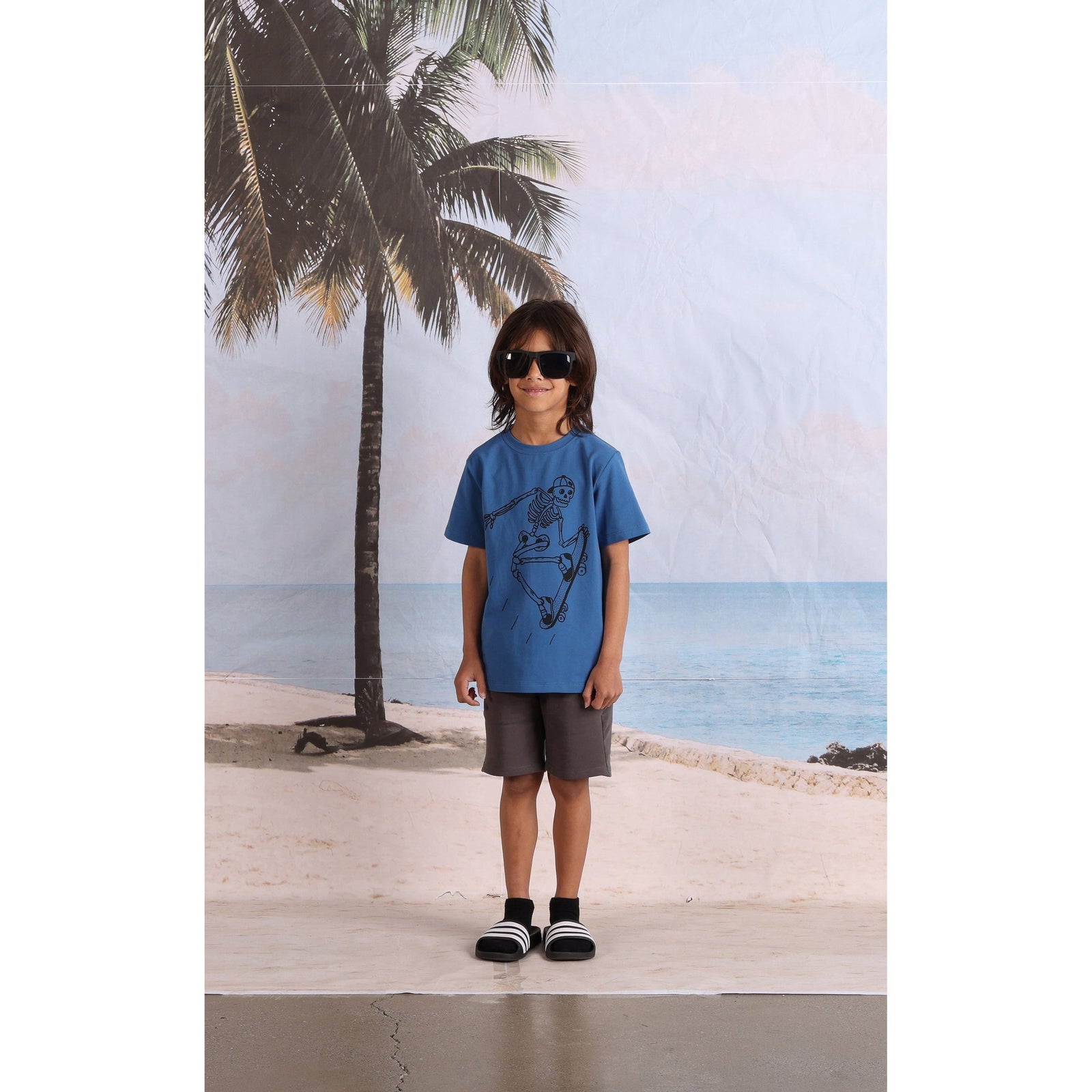 Speedy Skeleton Tee- Blue