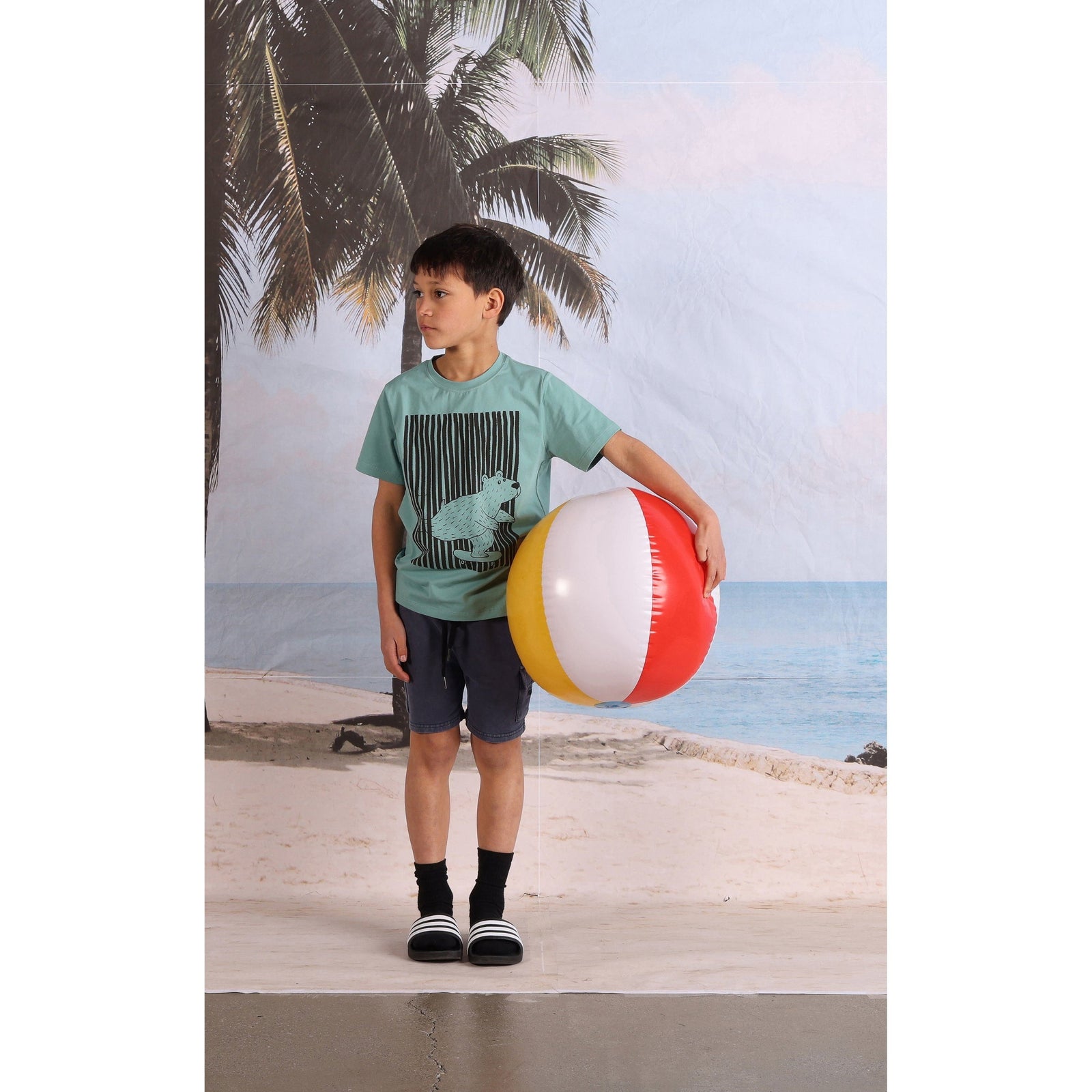 Blasted Deluxe Cargo Short- Bright Blue Wash