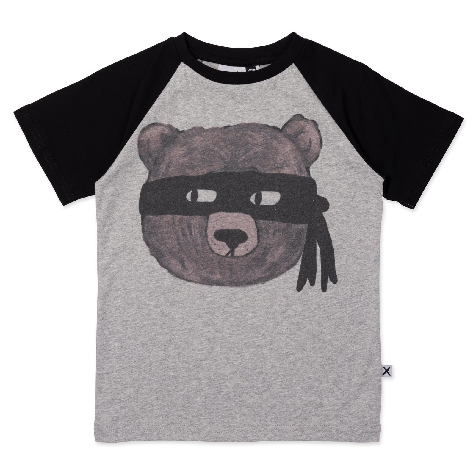 Bear In Disguise Tee- Grey Marle/Black