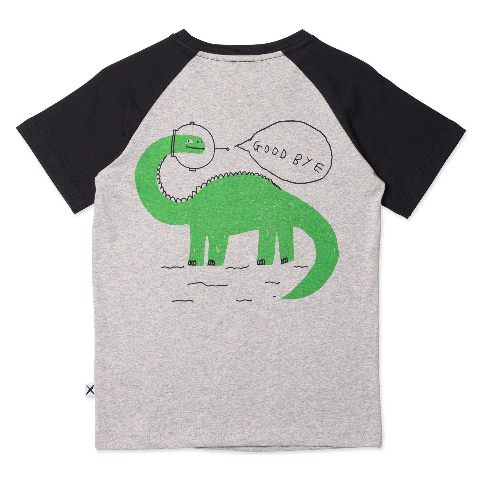 Space Dinos Tee- Grey Marle/Black