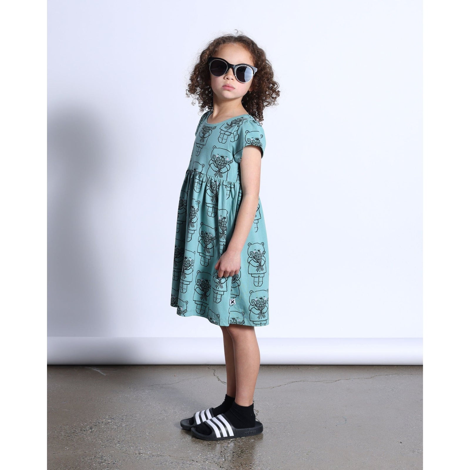 Bouquet Bear Dress- Emerald