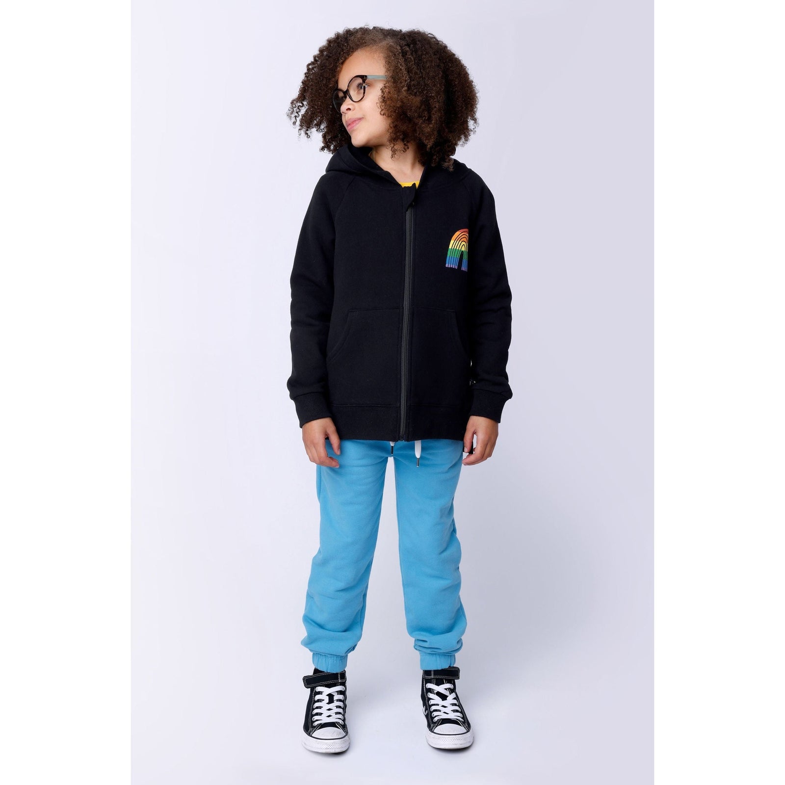 Stripey Rainbow Furry Zip Up