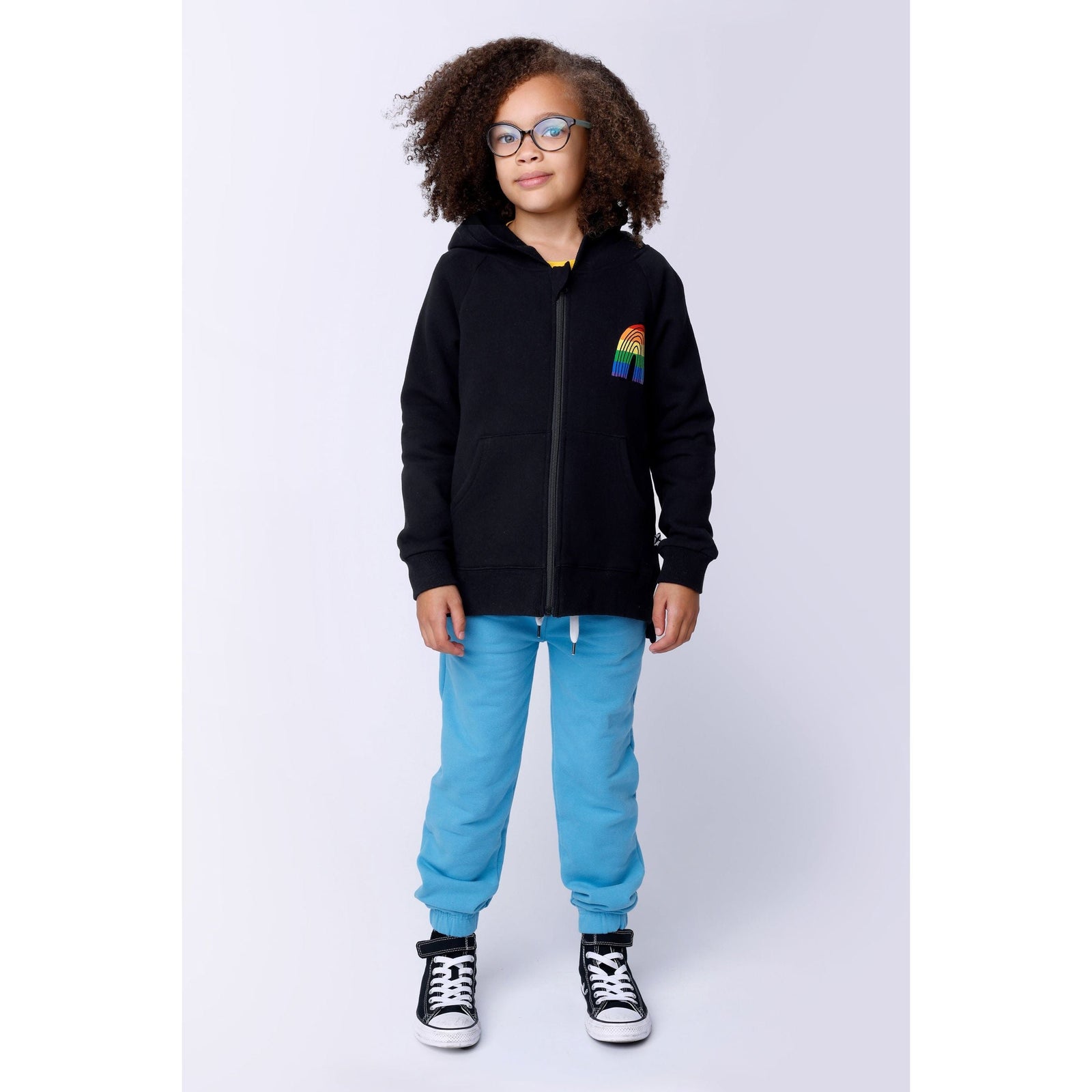 Stripey Rainbow Furry Zip Up