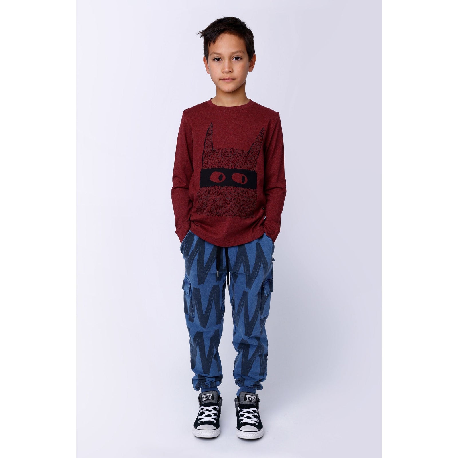 Zig Zag Cargo Trackies - Midnight Wash