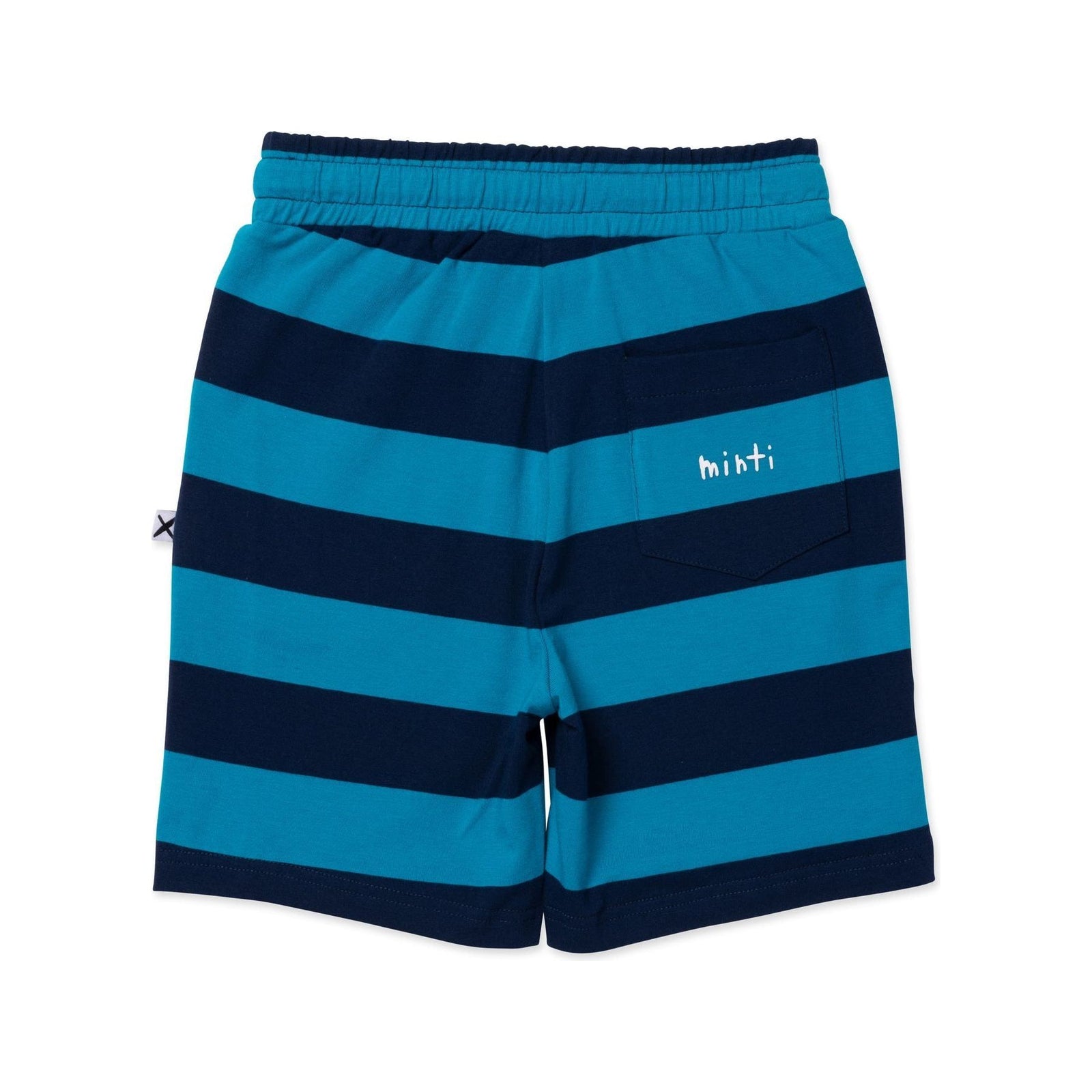 Duo Short- Aqua/Navy Stripe