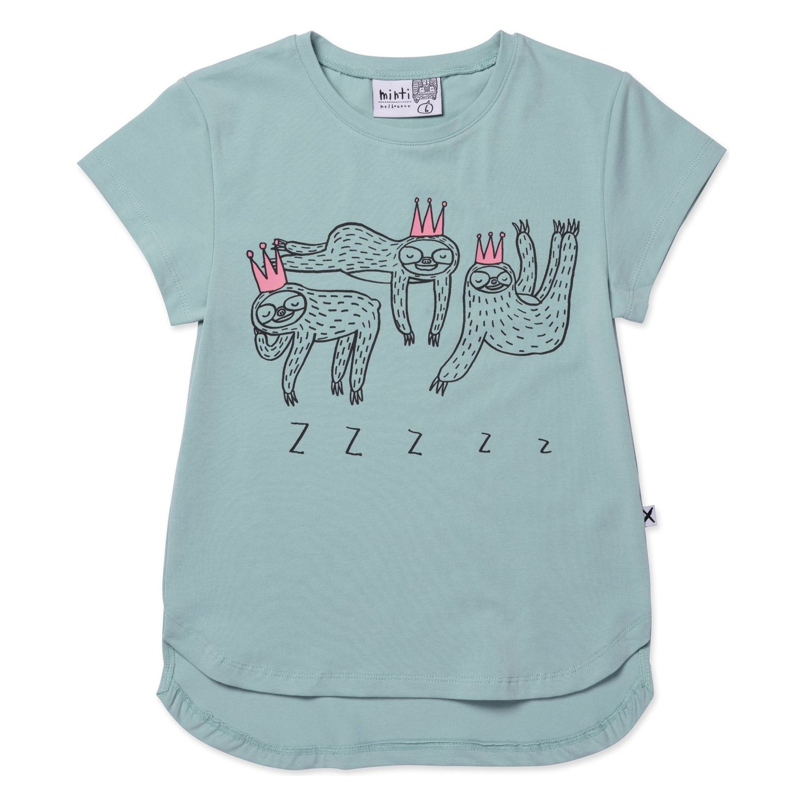 Sleepy Sloths Tee- Muted Green