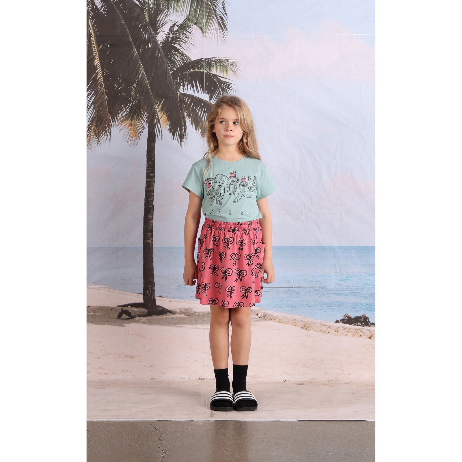 Sleepy Sloths Tee- Muted Green