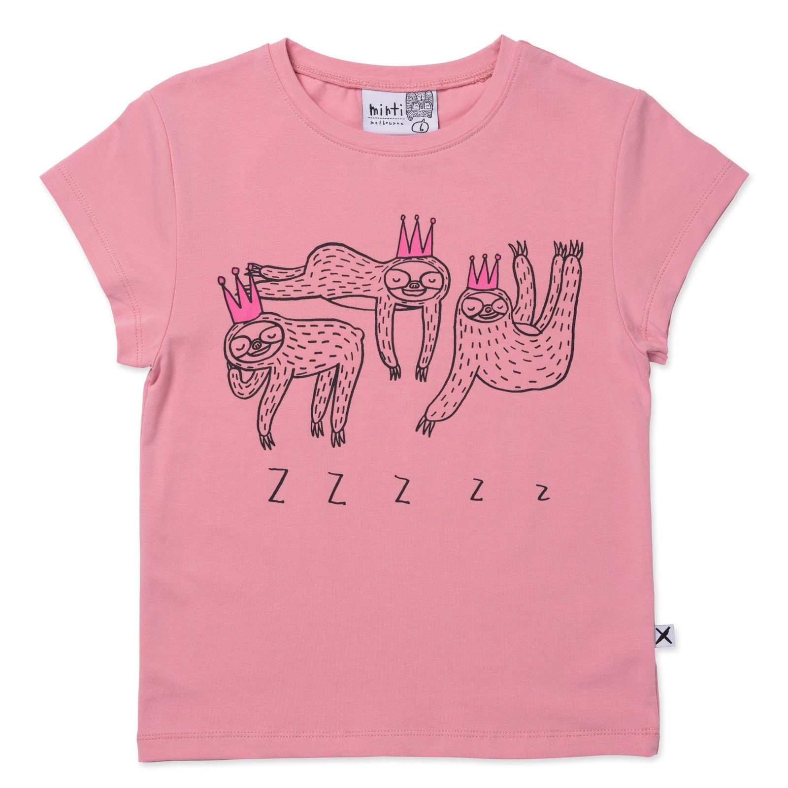 Sleepy Sloths Tee- Fuchsia