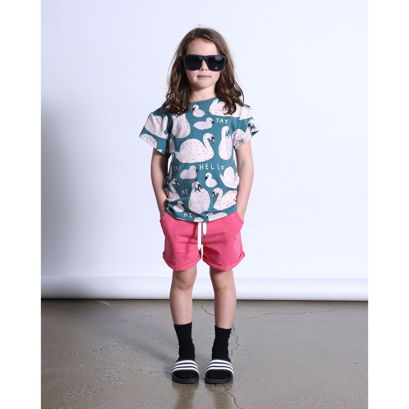 Blasted Track Short- Pink Wash