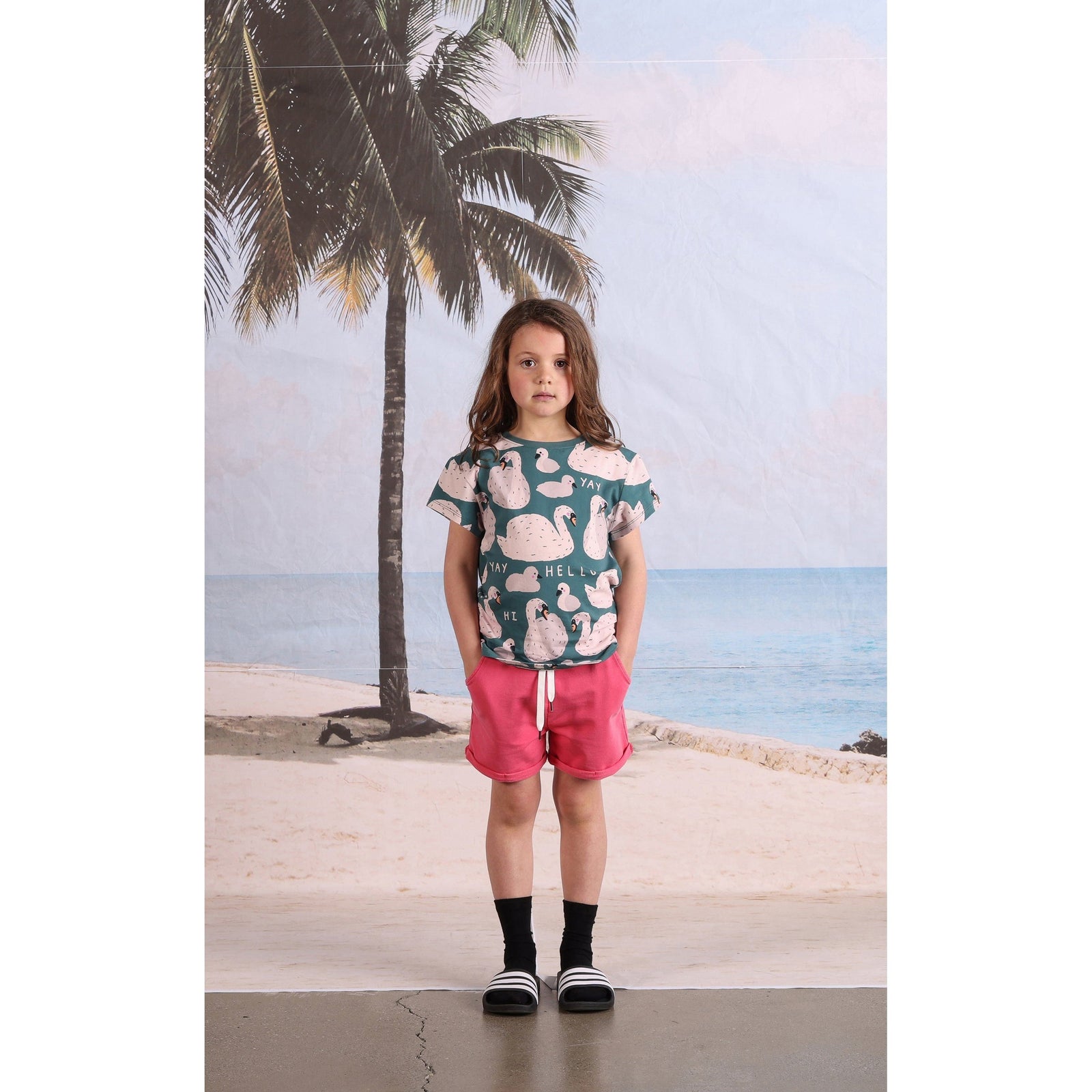 Swan Lake Tee- Dark Green