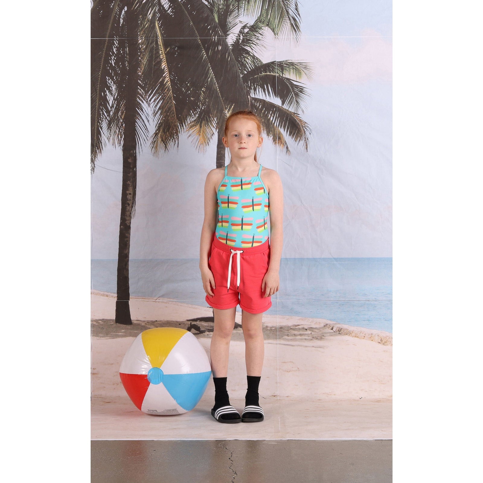 Pastel Butterflies Swimsuit- Teal