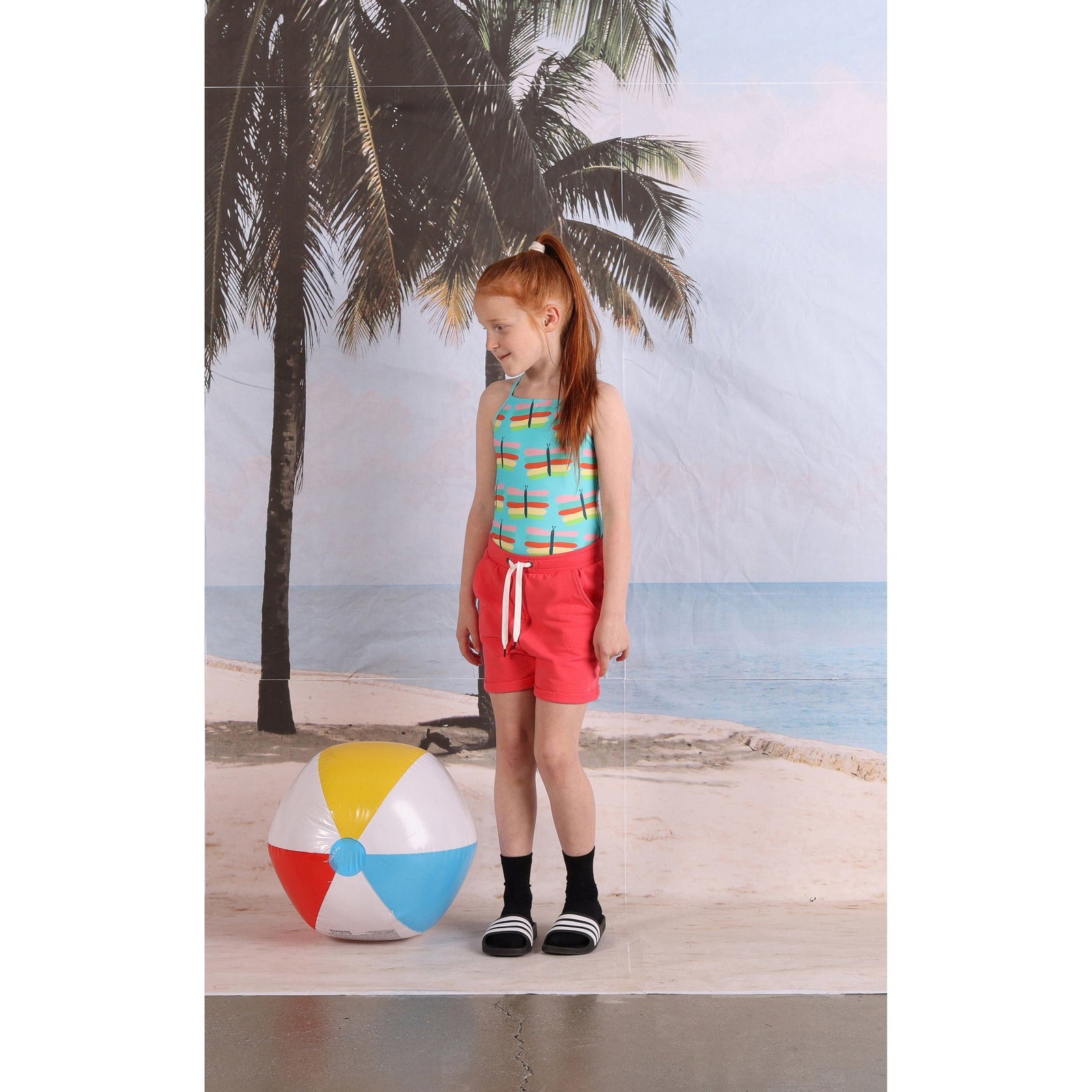 Pastel Butterflies Swimsuit- Teal