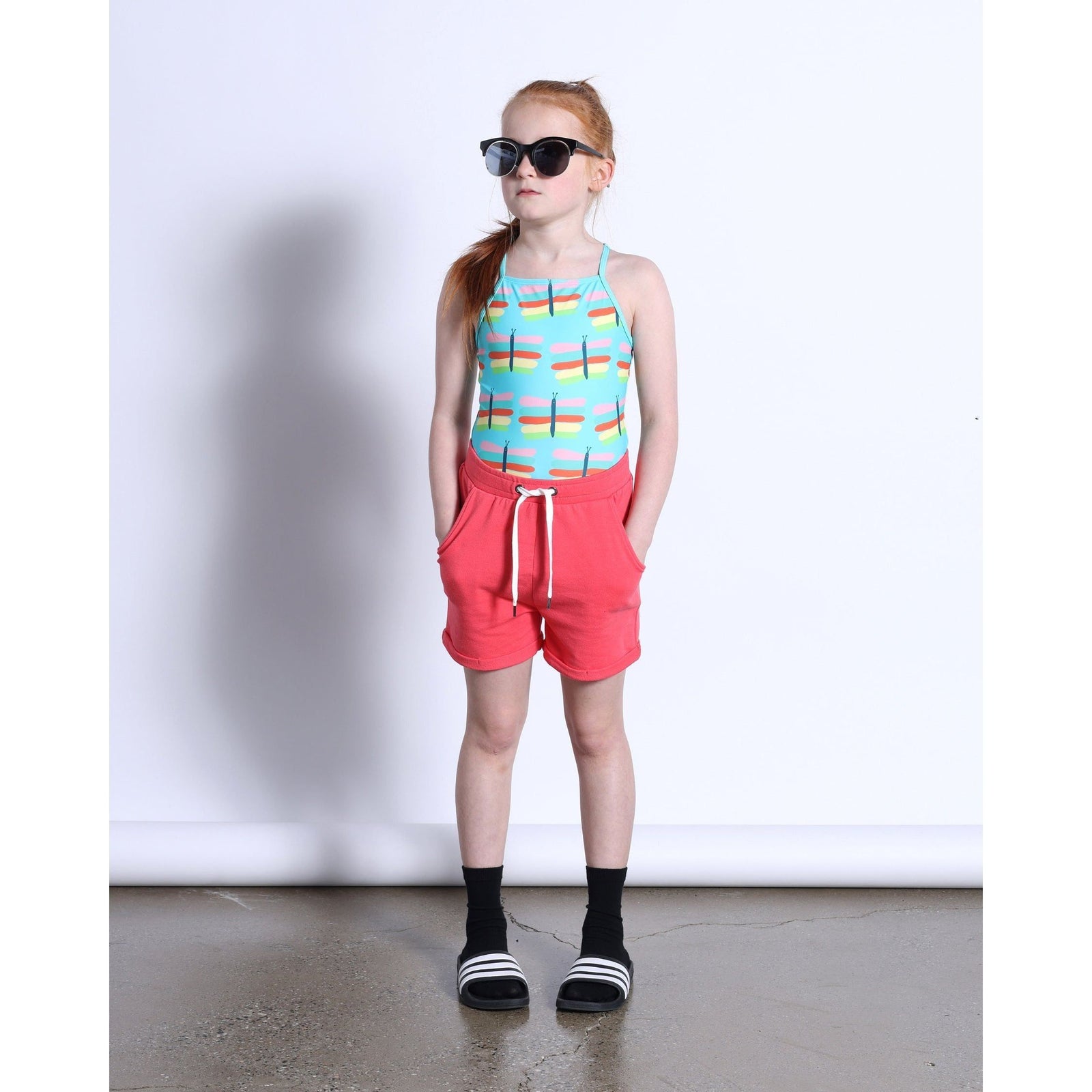 Pastel Butterflies Swimsuit- Teal