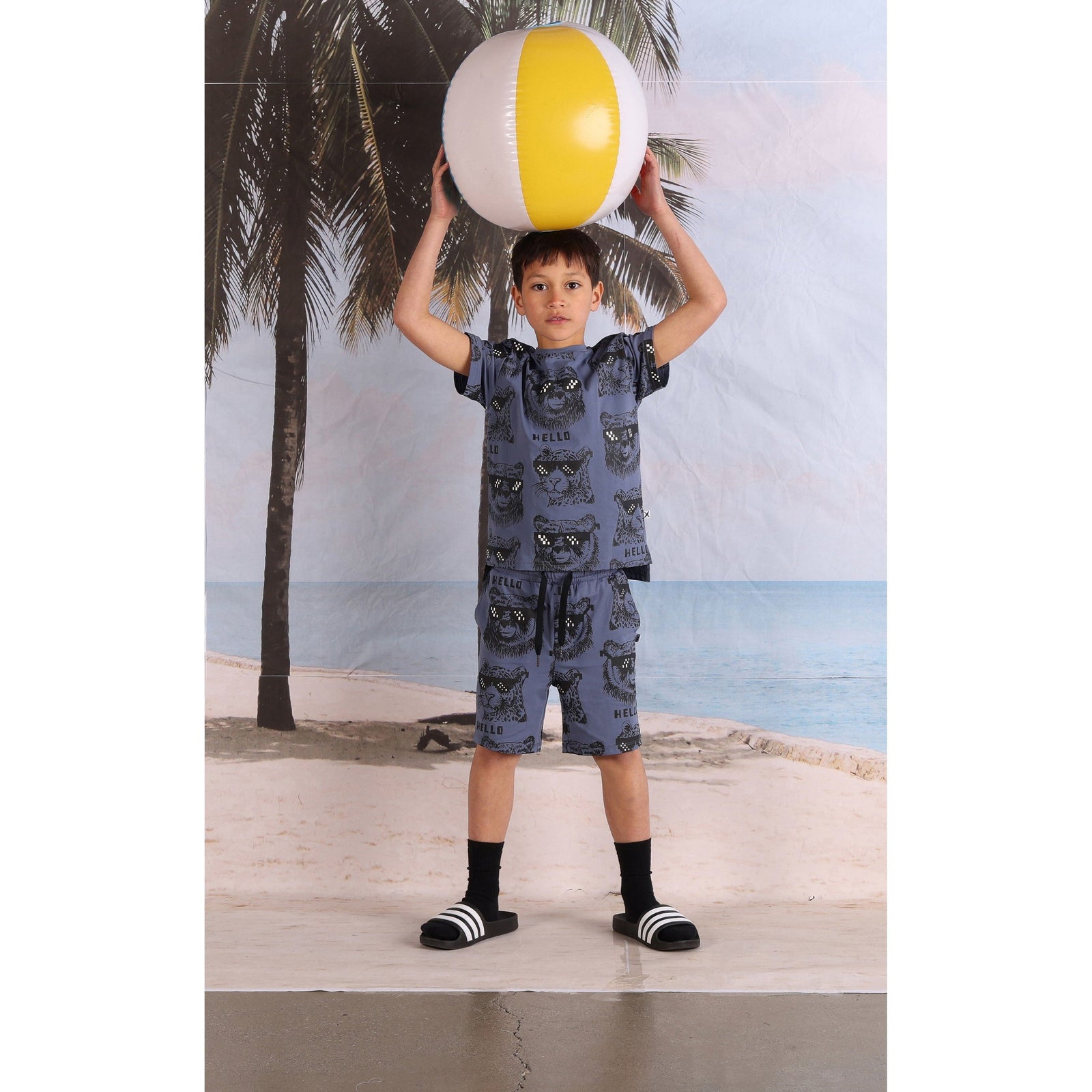 Pixelled Animals Tee- Midnight