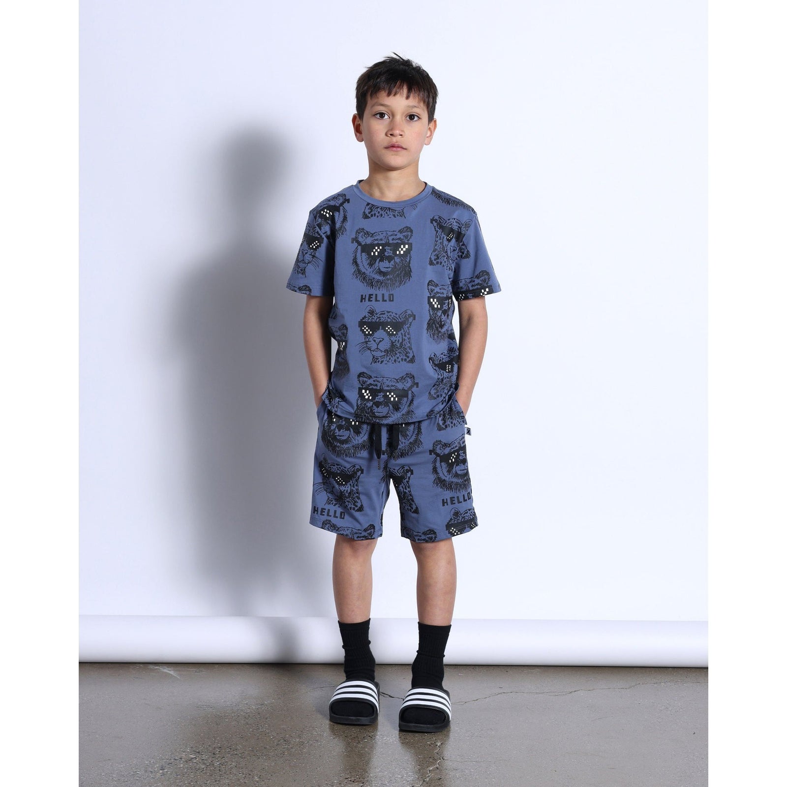 Pixelled Animals Tee- Midnight