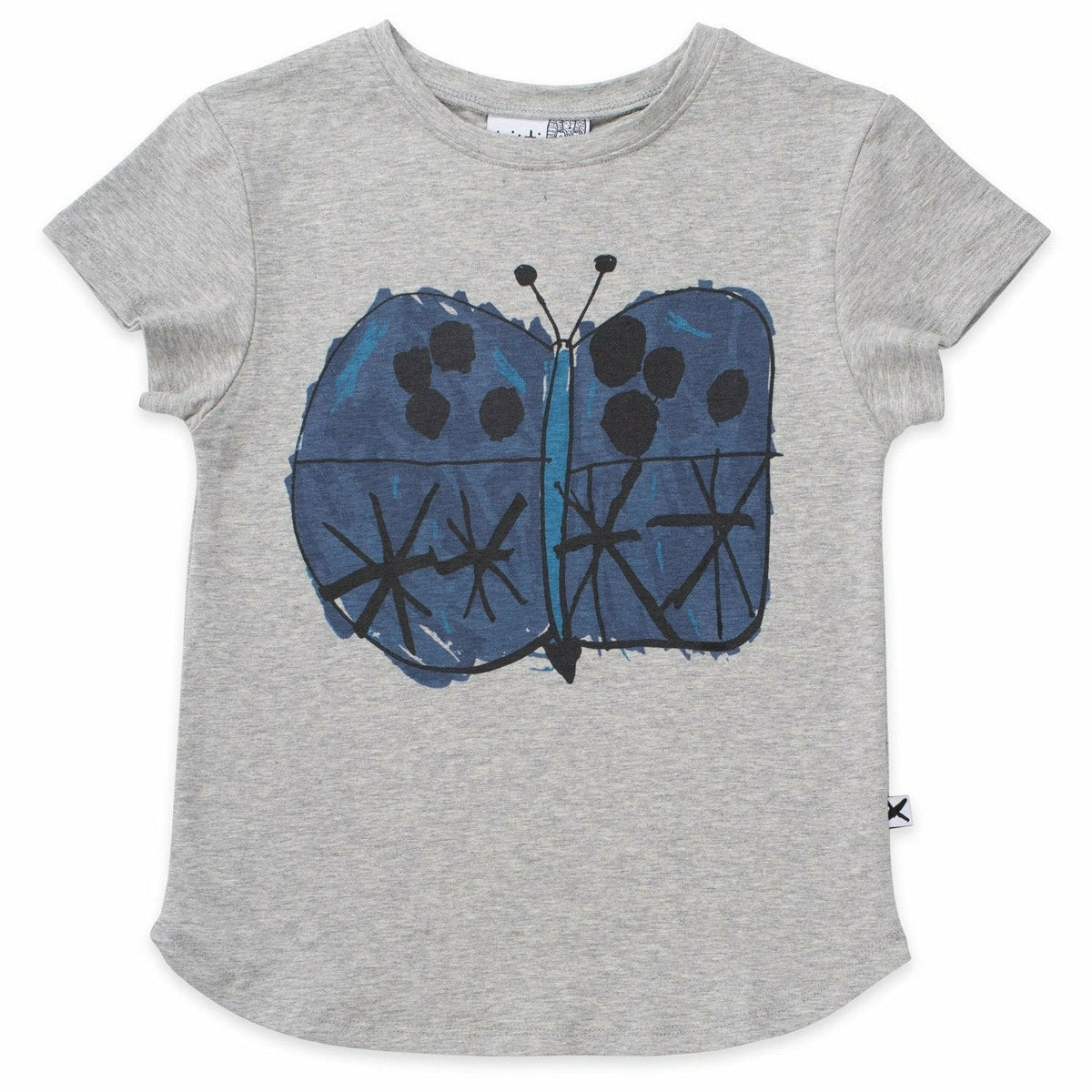 Brilliant Butterfly Tee - Grey Marle