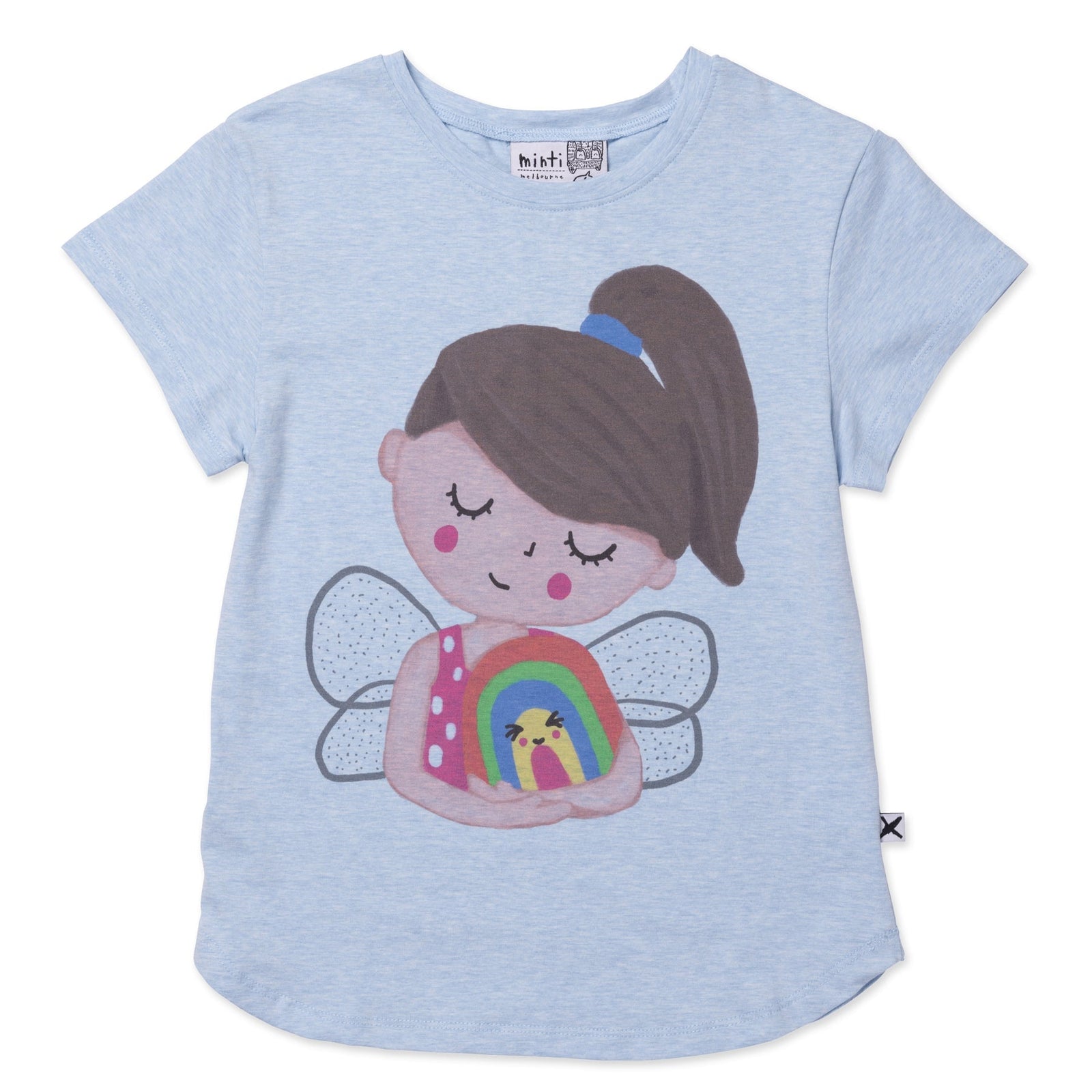 Fairy Hug Tee- Light Blue Marle