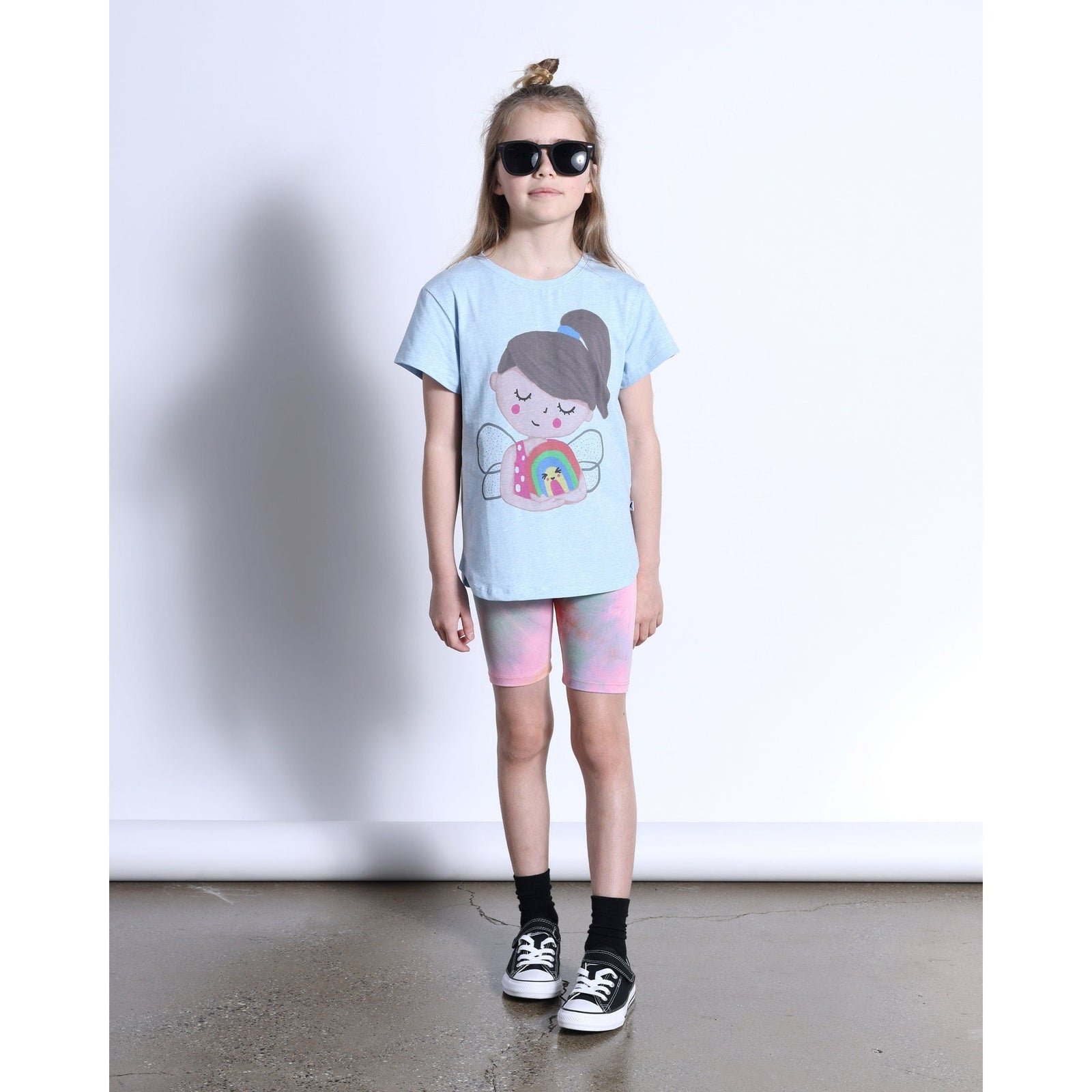 Fairy Hug Tee- Light Blue Marle
