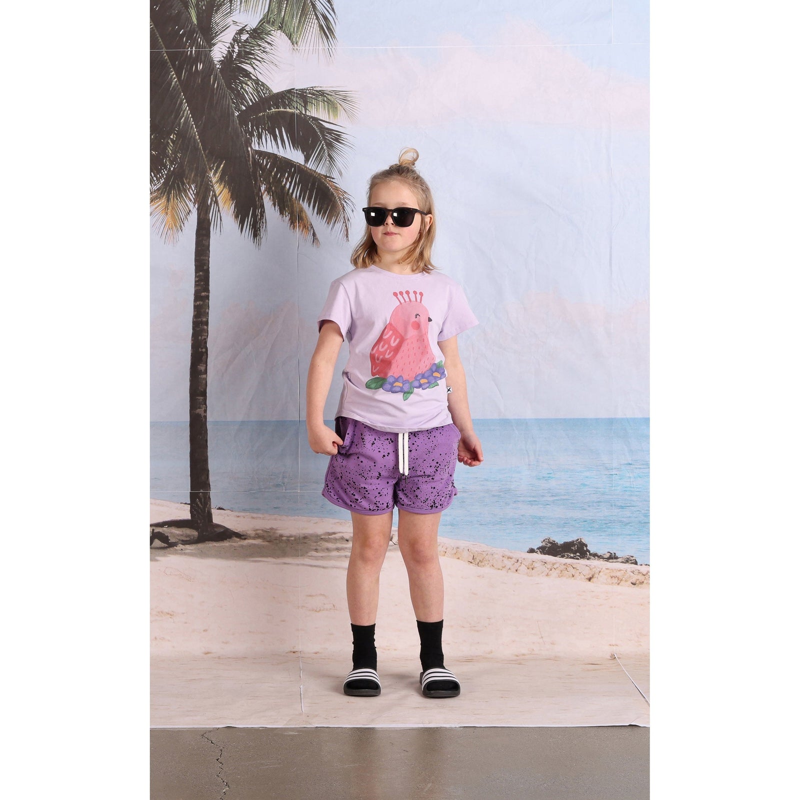 Happy Bird Tee- Lilac