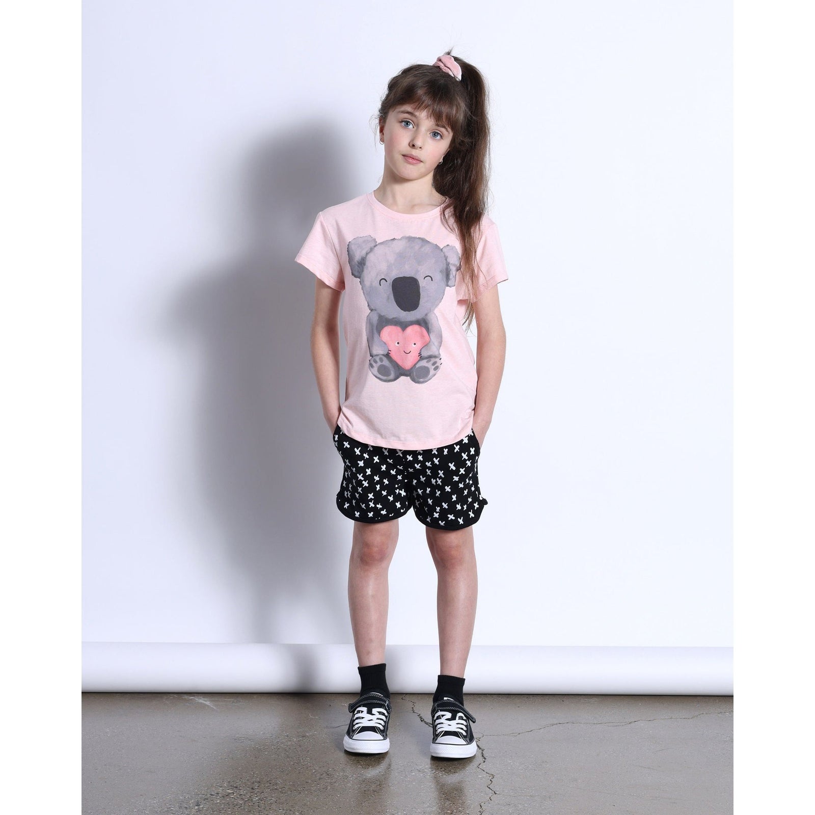 Koala Love Tee- Pink Marle