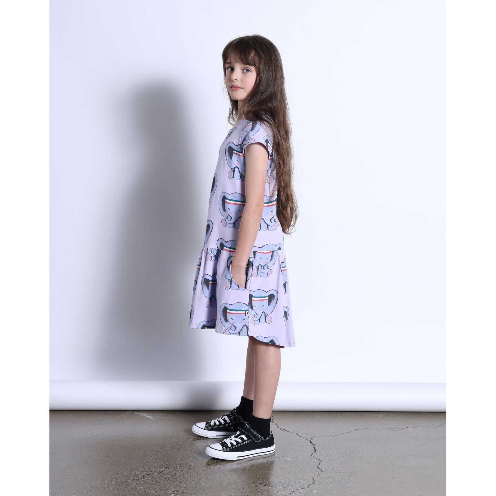 Sporty Elephant Dress- Lilac
