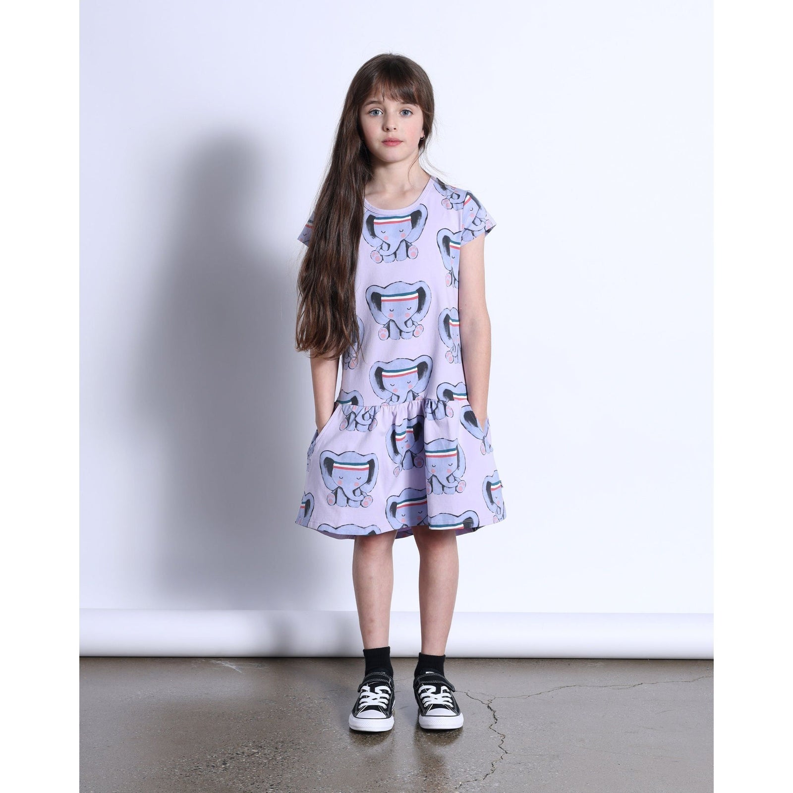 Sporty Elephant Dress- Lilac