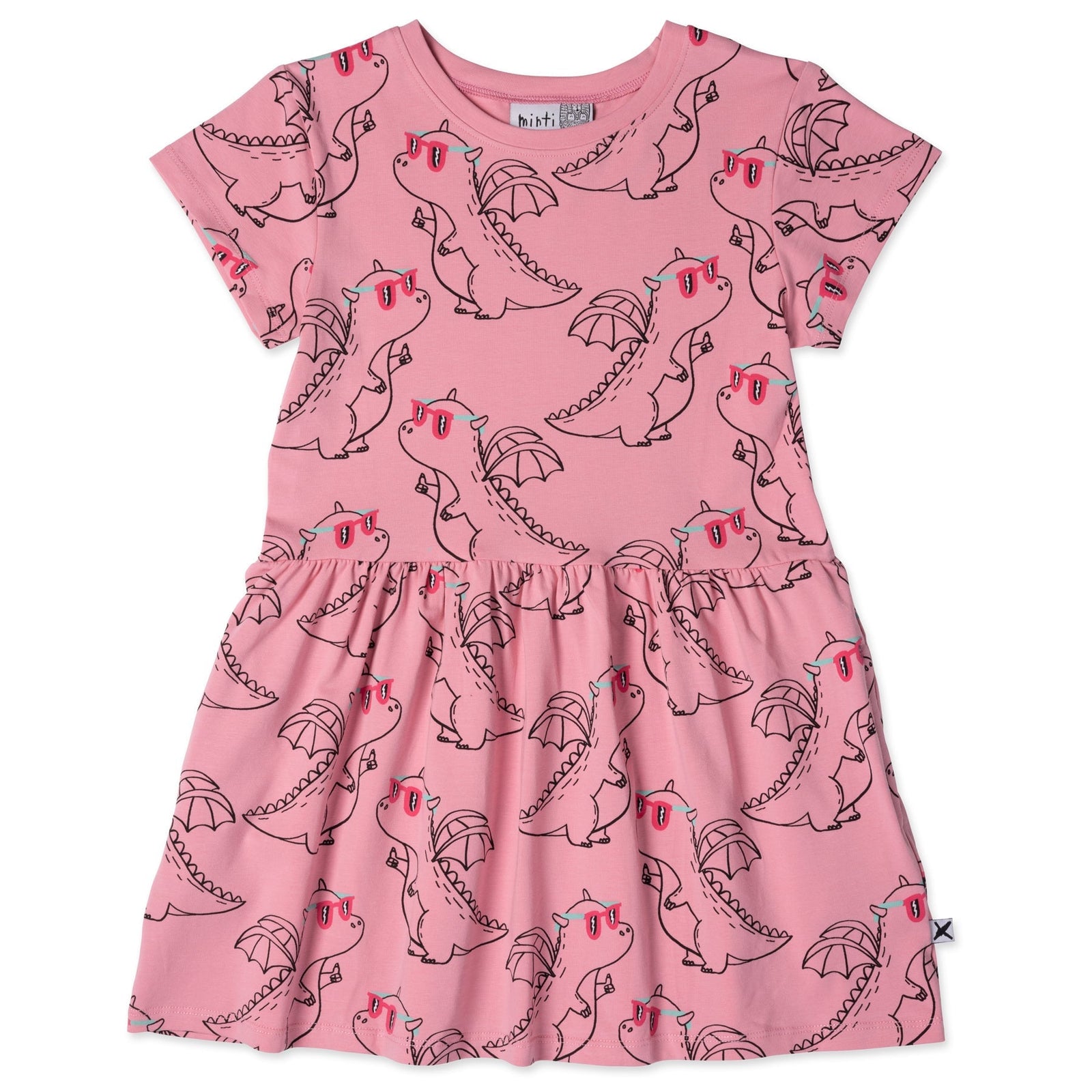 Magical Dragons Dress- Fuchsia