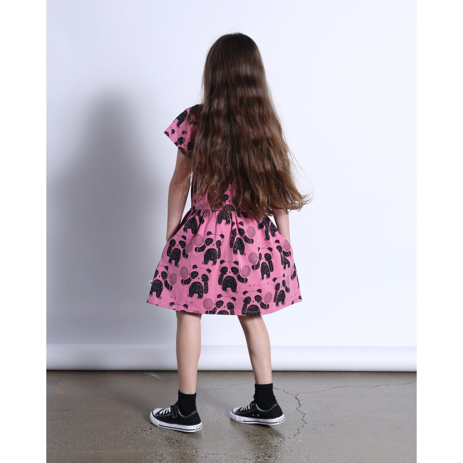 Tennis Pandas Dress- Sorbet