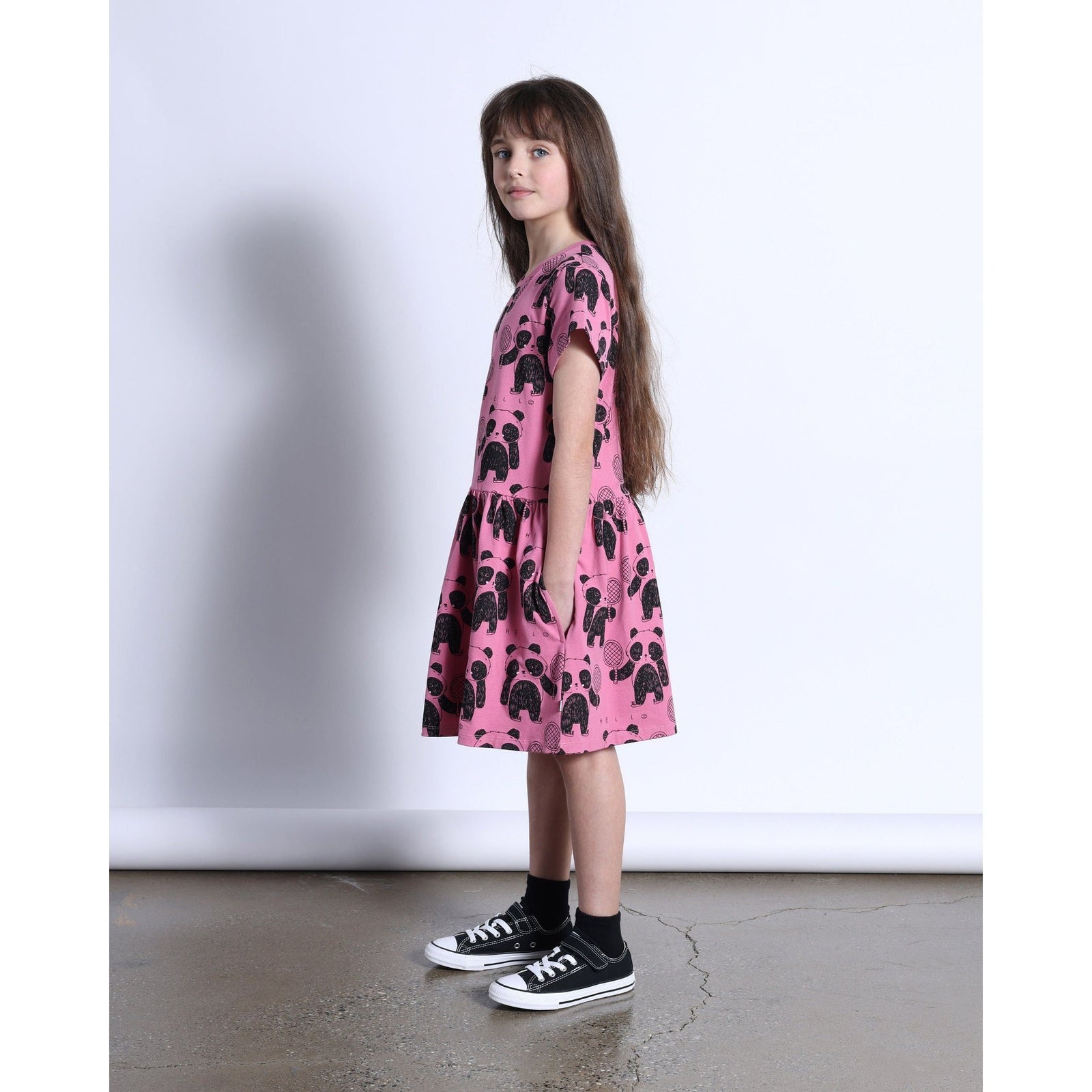 Tennis Pandas Dress- Sorbet