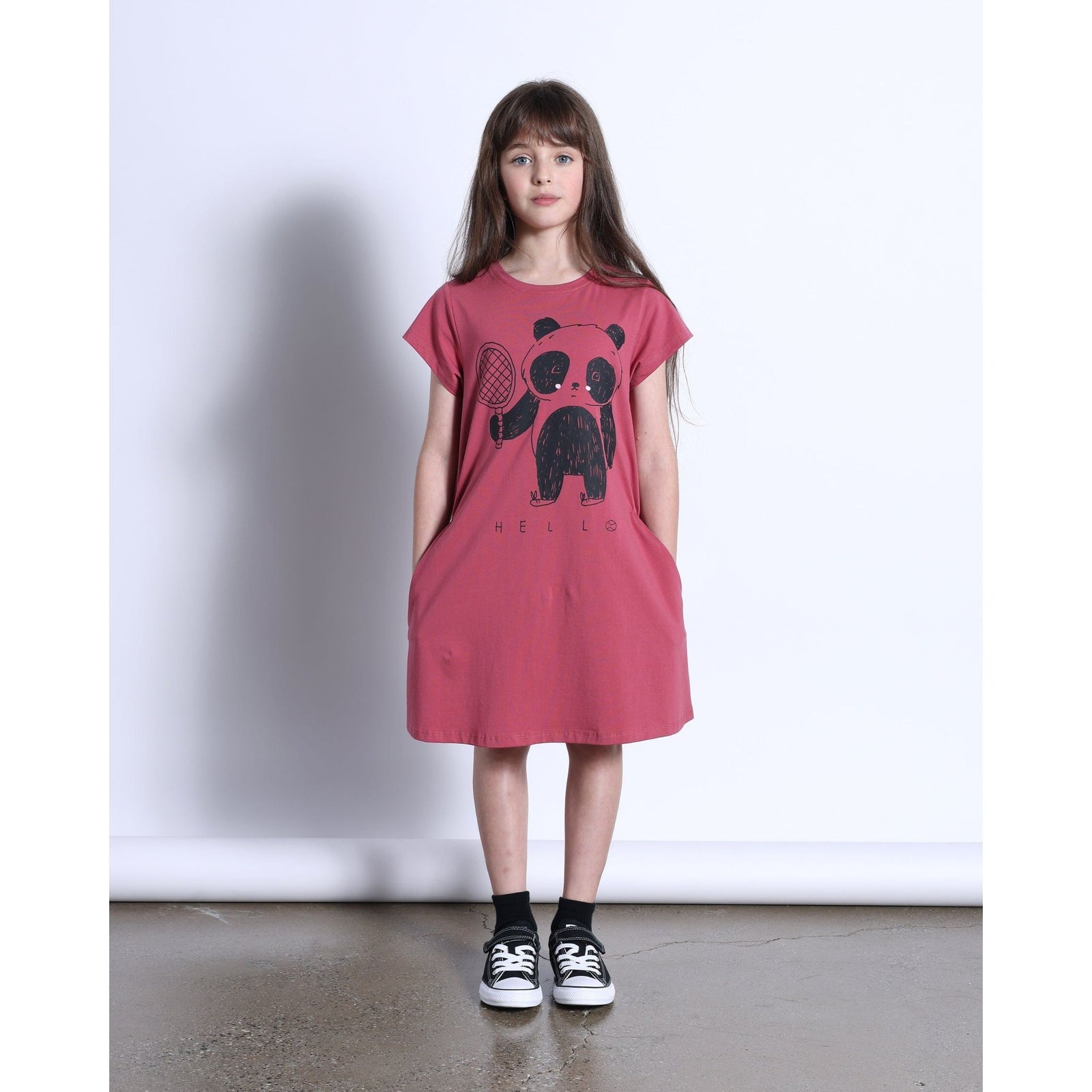 Tennis Panda Dress- Rose
