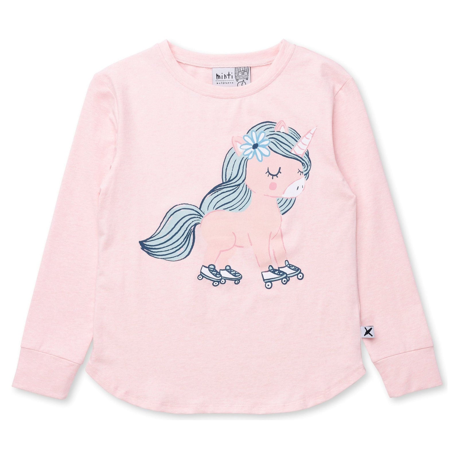 Flower Unicorn Tee - Pink Marle