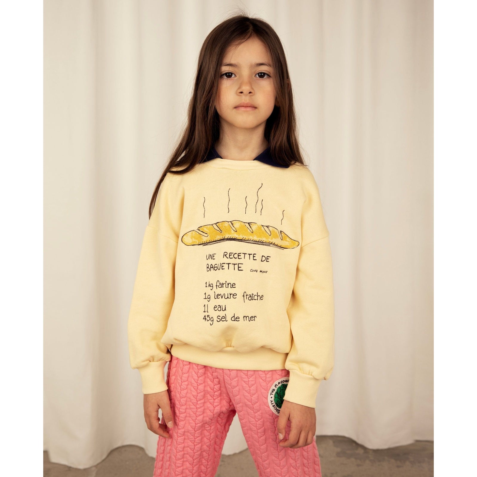 Baguette Emb Collar Sweatshirt