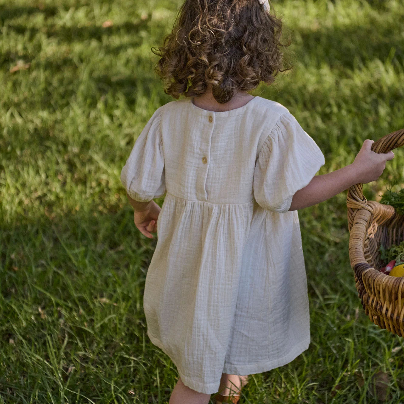 Albertine Dress Muslin - Natural