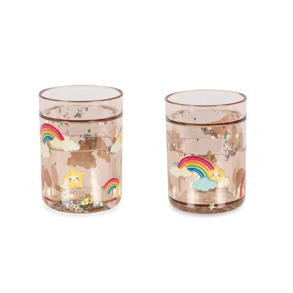 2 Pack Glitter Cups - Rainbow