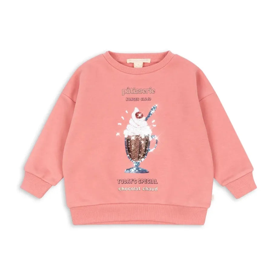 Lou Sequin Sweat Shirt Gots - Peach Blossom