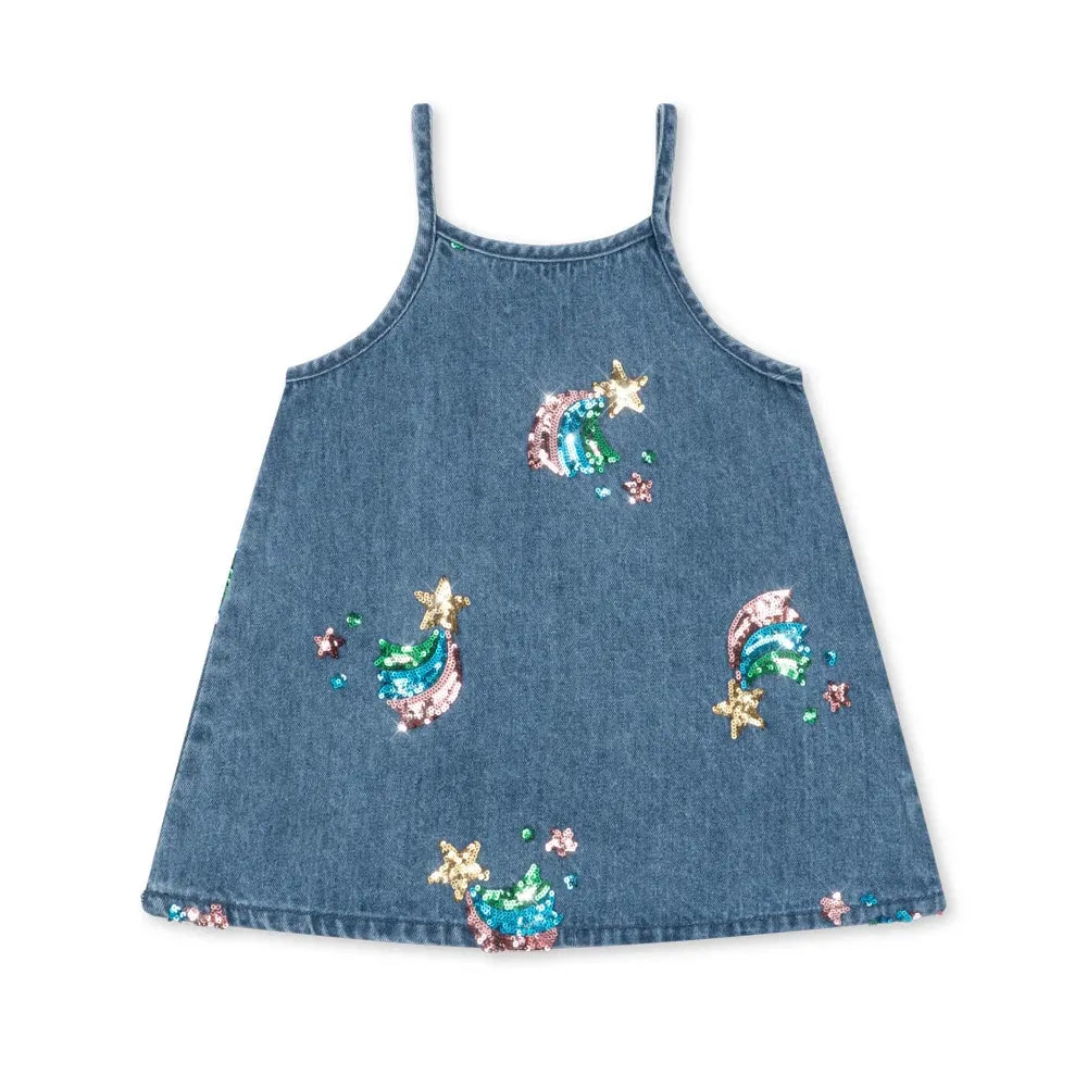 Magot Sequin Strap Dress - Rainbow Star