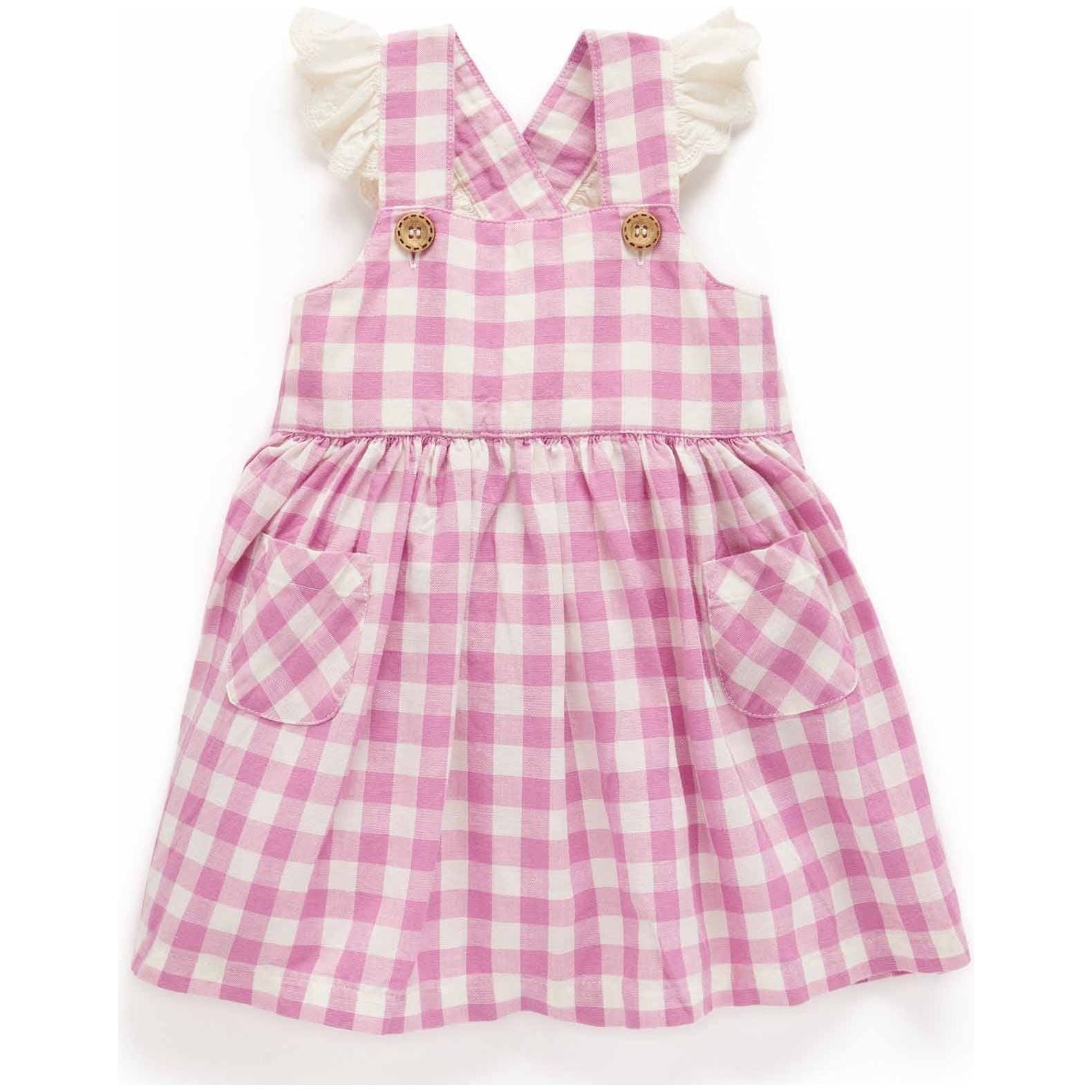 Gingham Pinnie - Fig