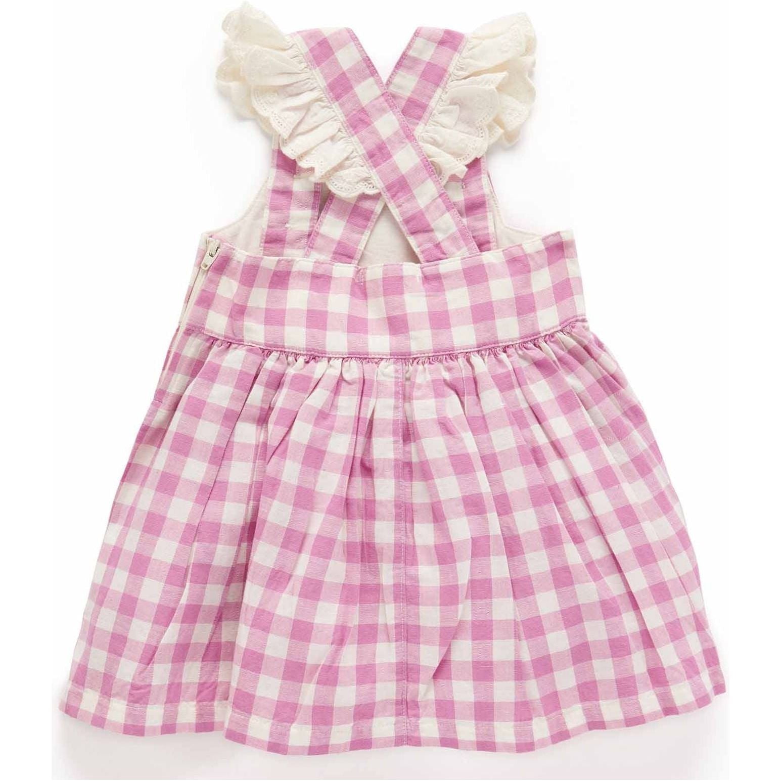 Gingham Pinnie - Fig