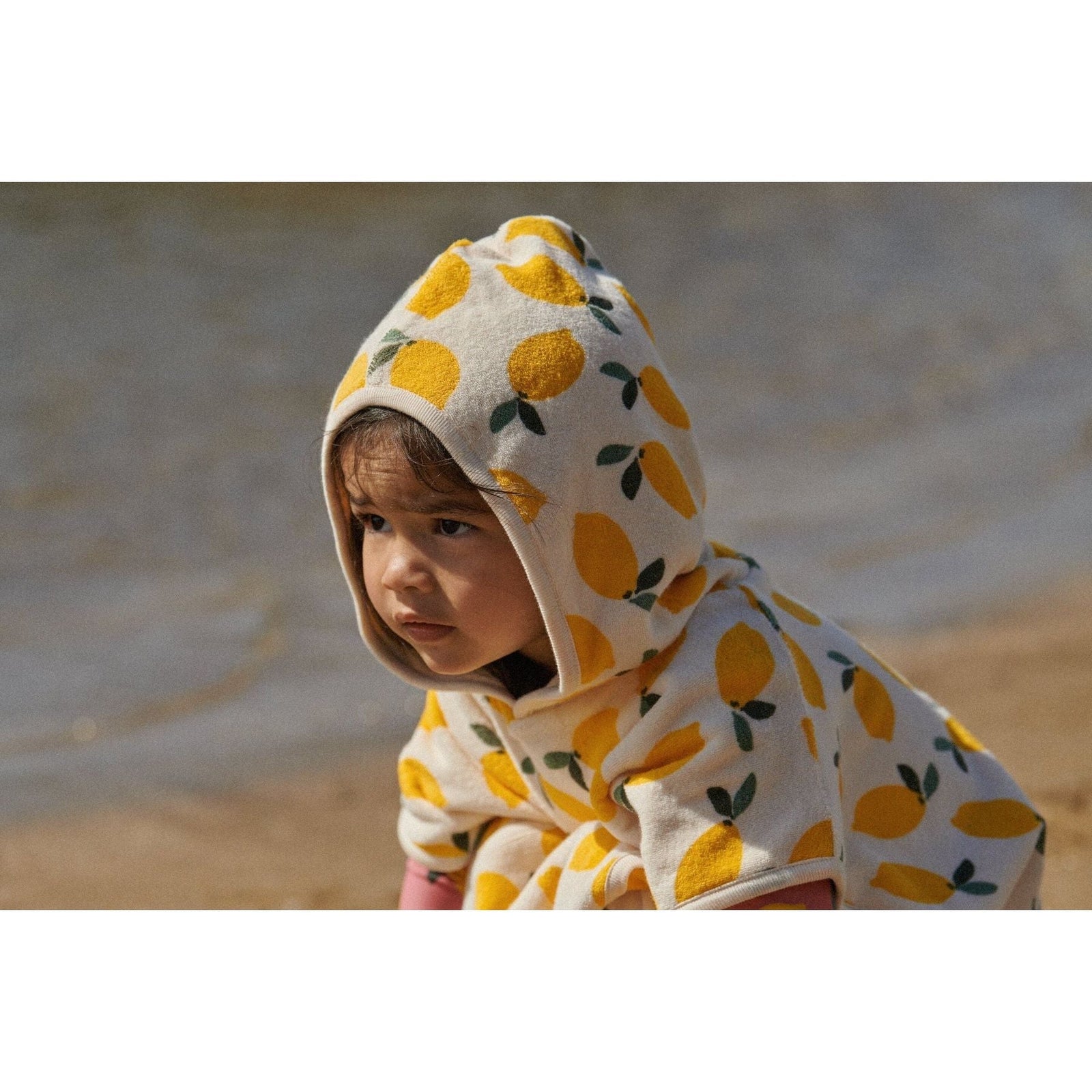 Poncho Towel - Lemon Print