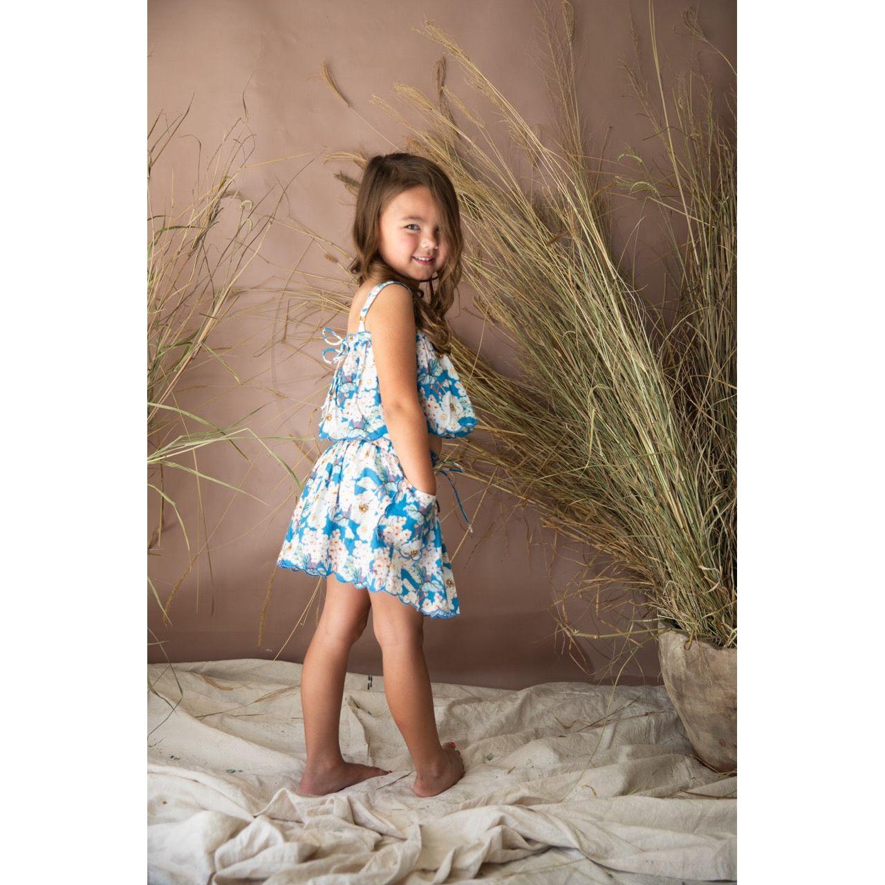 Pumpkin Pie Top-Moroccan Blue