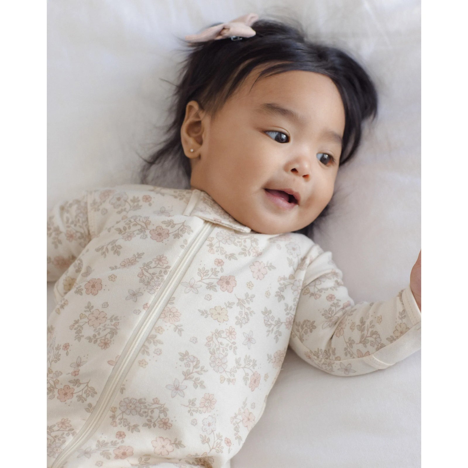 Zip Long Sleeve Sleeper Footie Floral Vine