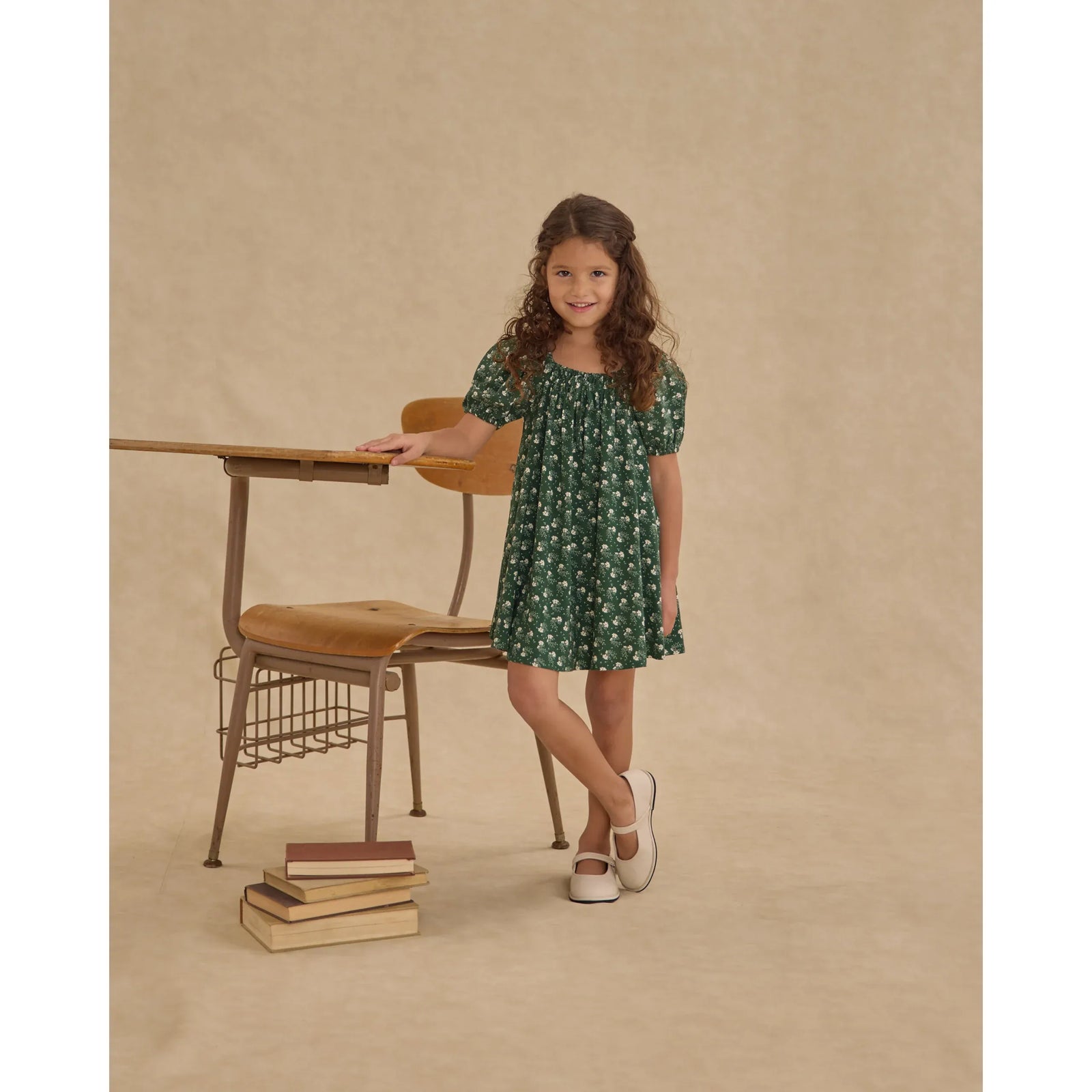 Sabrina Mini Dress || Green Ditsy