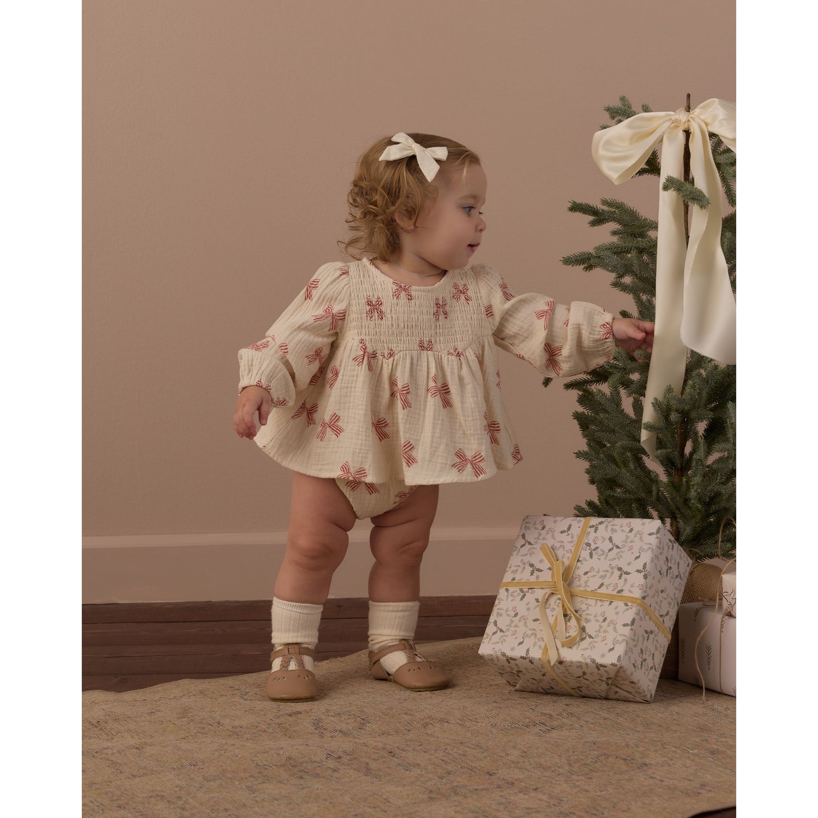 Sophia Top + Bloomer Set Peppermint Bows