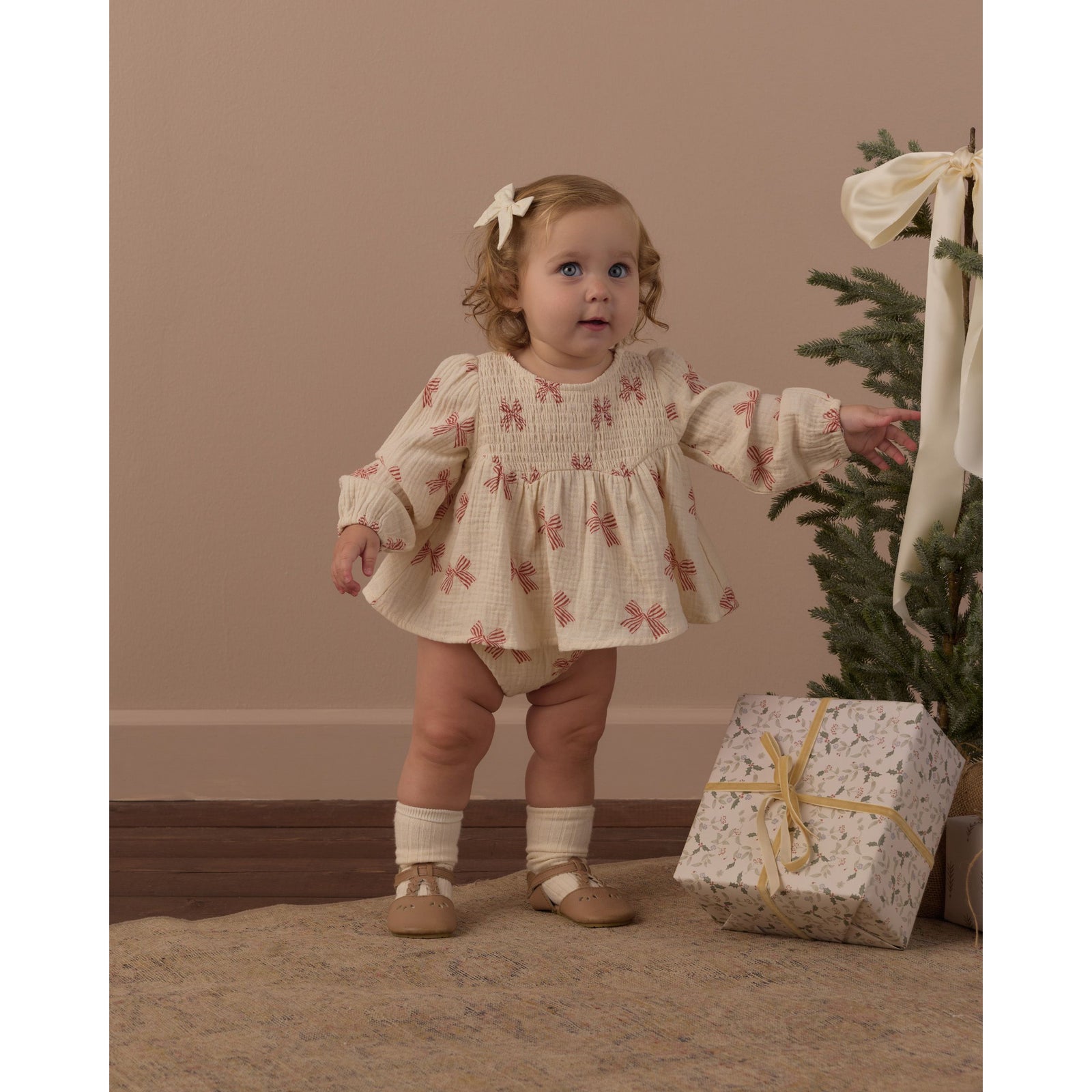 Sophia Top + Bloomer Set Peppermint Bows