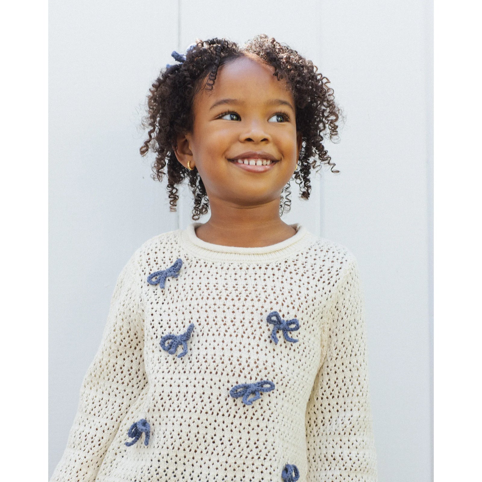 Crochet Knit Pullover || Bows