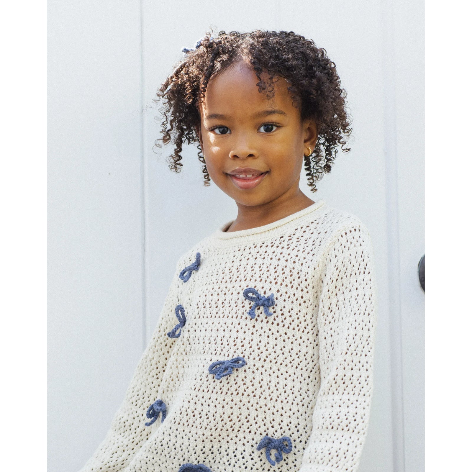 Crochet Knit Pullover || Bows