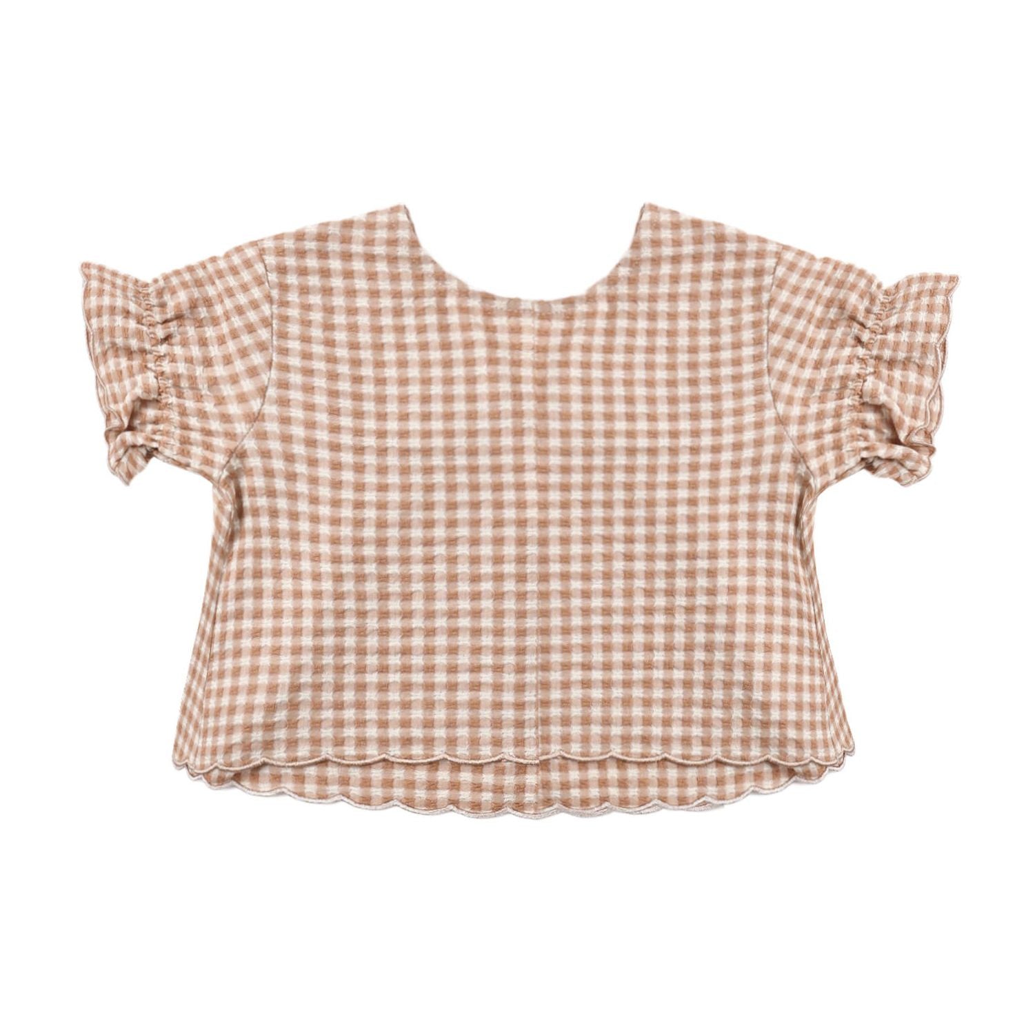 Francie Blouse Fawn Gingham