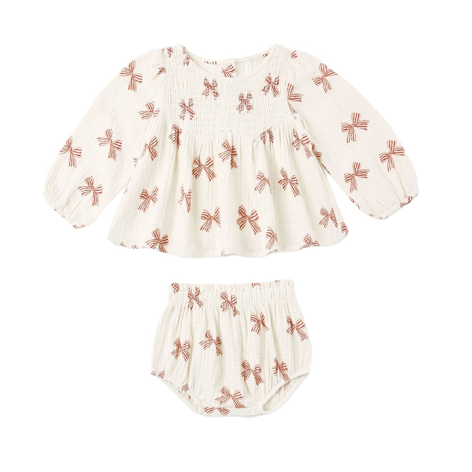 Sophia Top + Bloomer Set Peppermint Bows